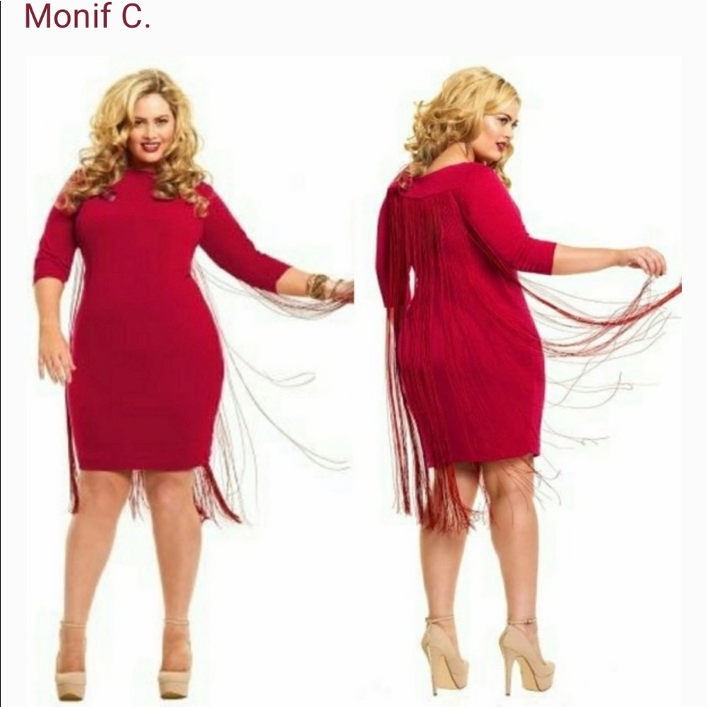 COPY - Plus size Monif C “Josie” Fringe Dress